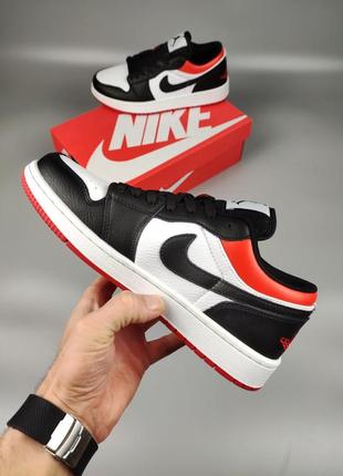 Nike air jordan 1 low black toe3 фото