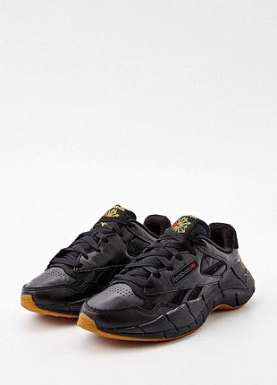 Кожаные мужские черные кроссовки reebok zig kinetica 2.5 plus 44-45 размер
