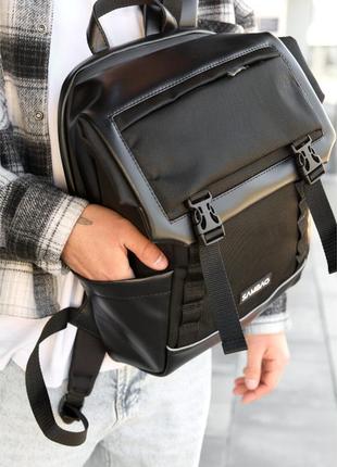 Чоловічий рюкзак sambag aura чорний4 фото