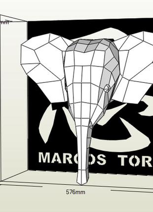 Paperkhan декор интерьера фигура пазл слон мамонт трофей оригами паперкрафт фигура набор антистресс подарок