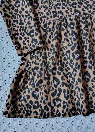 Платье zara демисезонное с леопардовым принтом стильное платье трикотажное5 фото