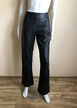 Брендові шкіряні брюки versace