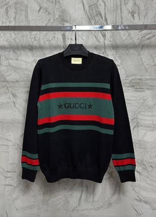 Свитер мужской шерстяной стильный в стиле gucci