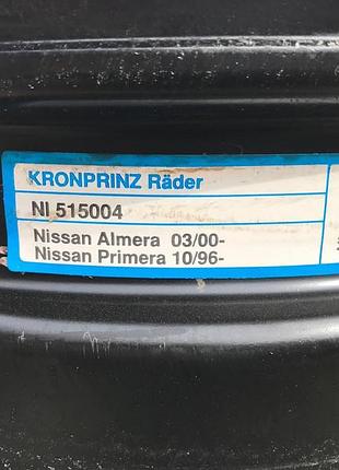 Диски колісні сталеві (r-15) для nissan almera n-16.