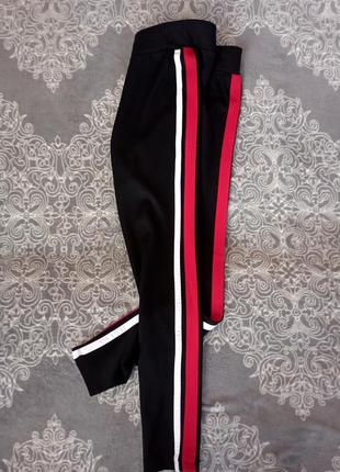 Спортивные лосины с лампасами s-m-l