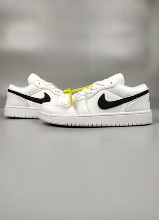 Nike air jordan 1 low white university9 фото