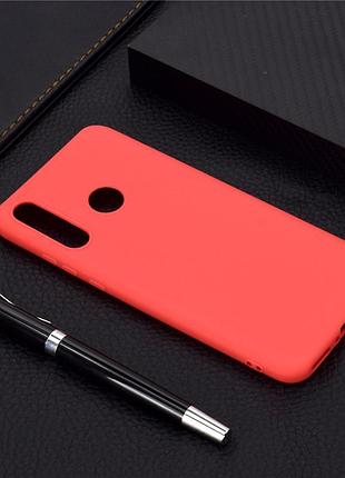 Чехол soft touch для huawei p30 lite / nova 4e силикон бампер красный