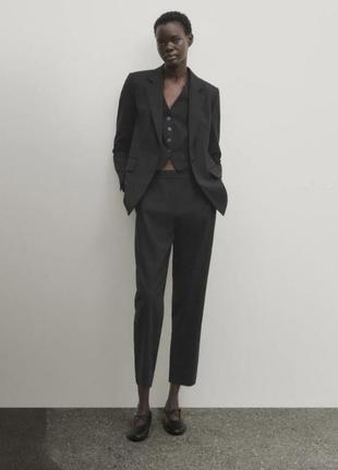 Классические брюки из тонкой шерсти massimo dutti