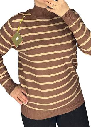 Свитер гольф в голоску коттон кашемир 5-56 р-р