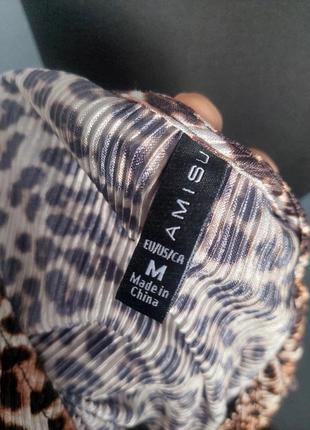 Брендовая блуза туника плиссе оригинального кроя. леопардовый принт тренд 2024