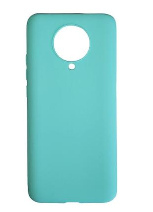 Чехол fiji soft для xiaomi redmi k30 pro силикон бампер мятно-голубой
