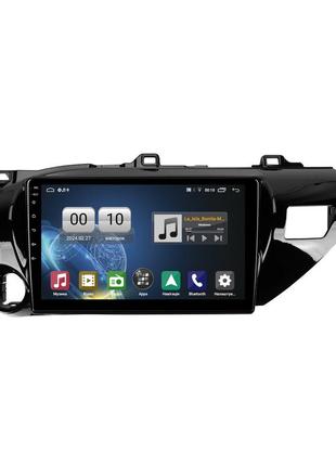 Штатна магнітола серії qiv q1 під toyota hilux pick up an120 2015-2020 (w1) 10 дюймів