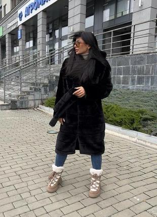 Шуба шубка з капюшоном шуба под пояс шубка під пояс шуба мягка