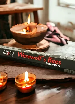 Готичні аромапалички укус вовкулаки - ладан, миро/ stamford werewolf's bite (vegan, fair trade)