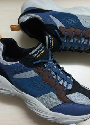 Кроссовки мокасины кожа замш муж.43р.skechers вьетнам