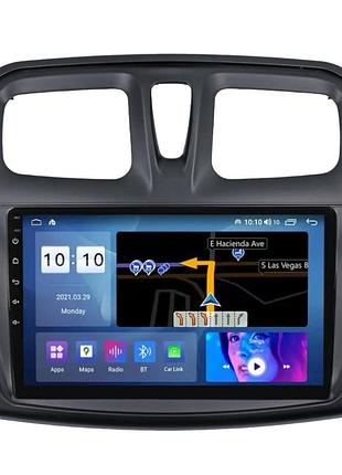 Штатна магнітола серії mekede m200s під renault logan 2 2012-2019 sandero 2 2014-2019 (f1) (w2) 9 дюймів