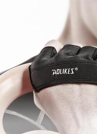 Перчатки для спорта aolikes a-111 black l 18шт
