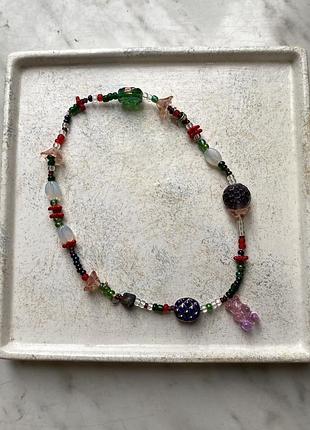 Чокер цветной с мишкой на подарок