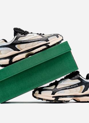 Кроссовки в стиле lacoste l003 tan/ black