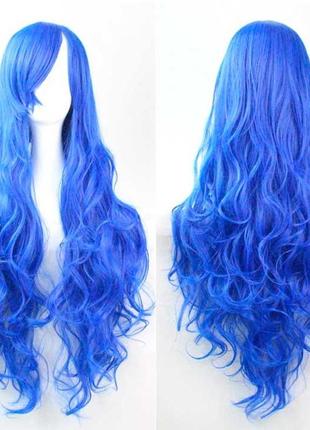 Парик локоны аниме косплей "мальвина" - 80см - синие оттенки