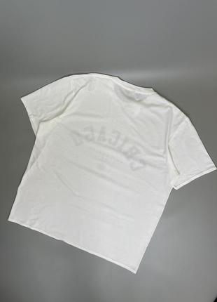 Белая оверсайз футболка boohoo chicago print, принт на груди, чикаго, свободная, широкая, новая6 фото