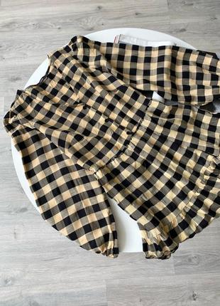 Ярусна сукня міді в клітинку оверсайз плаття сорочка халат3 фото