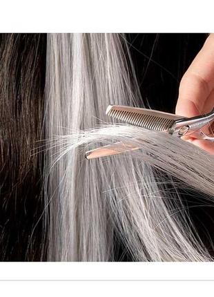 Цветная прядь волос на заколках 60 см фиолетовый накладные волосы