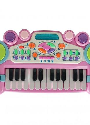Дитячий синтезатор cy-6032b (pink), 24 клавіші