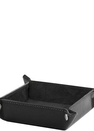 Эксклюзивный кожаный лоток для мелочей большая модель tuscany tl141271 (черный)