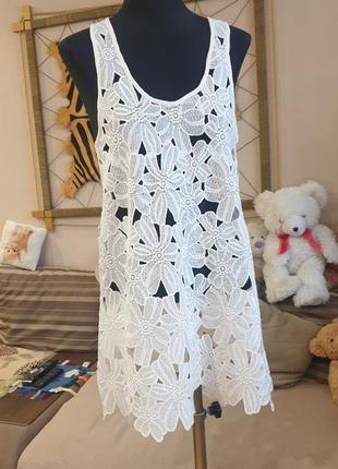 Пляжное белое платье,туника atmosphere