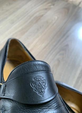 Мужские винтажные классические кожаные туфли лоферы gucci