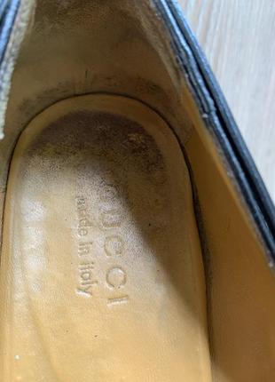 Мужские винтажные классические кожаные туфли лоферы gucci