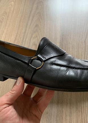 Мужские винтажные классические кожаные туфли лоферы gucci