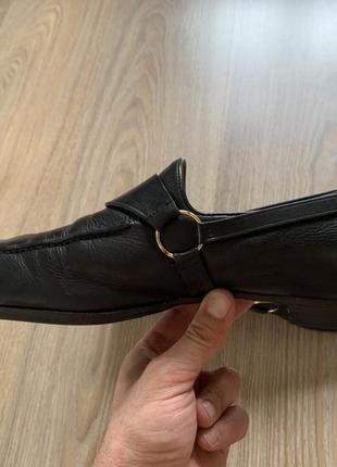 Мужские винтажные классические кожаные туфли лоферы gucci