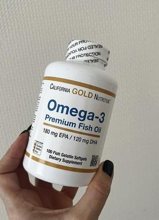 California gold nutrition, омега-3, риб’ячий жир преміальної якості 100 шт