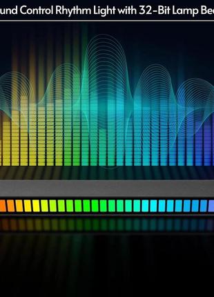 Музыкальный светильник эквалайзер sound-sensitive music atmoshere light d1-rgb...