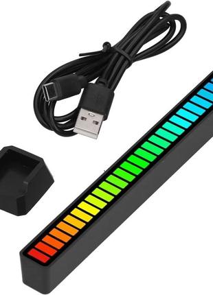 Музыкальный светильник эквалайзер sound-sensitive music atmoshere light d1-rgb...