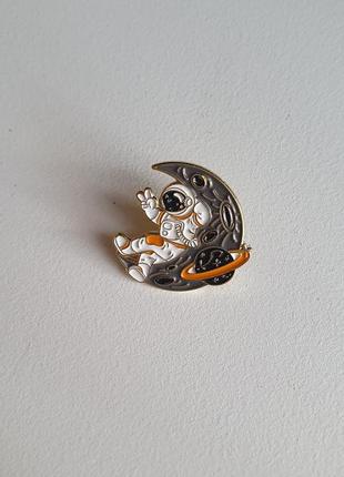 Значок, пин космос, вселенная, галактика, луна, вселенная