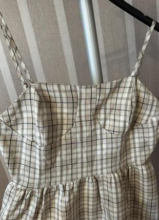 Мини платье в клетку shein m 5