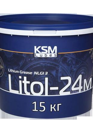 Мастило літол-24 м відро 15кг мастило літол-24 nlgi 3 litol 24 літол мастило літол литол24 ксм