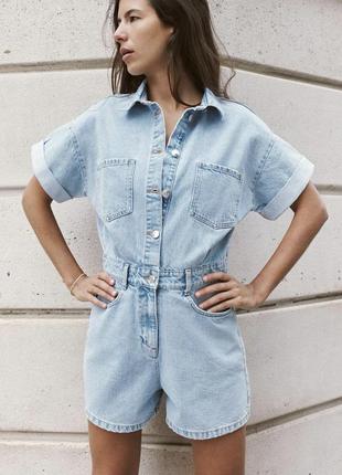 Джинсовый комбинезон zara - размер s
