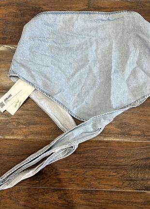 Топ зара джинсовый синий zara