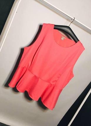 Топ с баской большой размер батал h&m