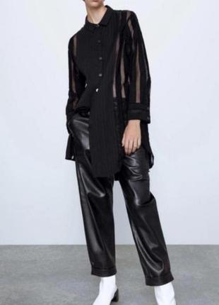 ❤️шикарна подовжена сорочка zara рубашка