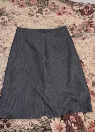Юбка классическая серая
