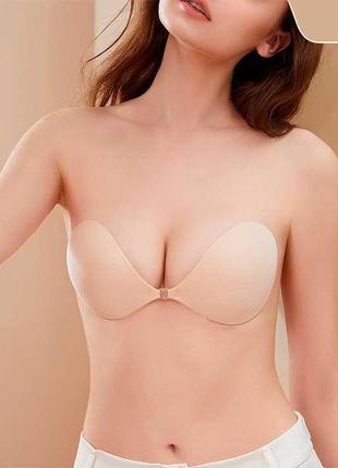 Самоклеющийся бюстгальтер невидимка fly bra - бежевый - эротическое бельё