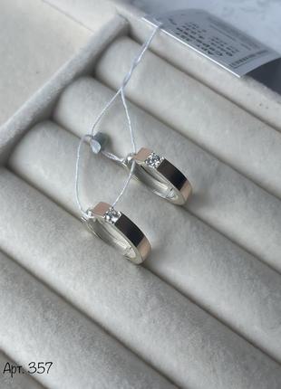 Серебряные серьги с золотом