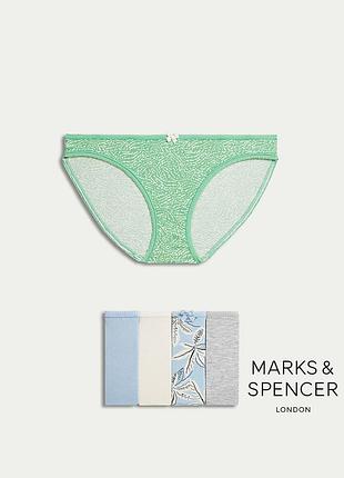 Набор хлопковые трусики marks & spencer модель бикини