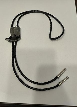 Краватка western bolo tie vintage country siskiyou 1991 олово