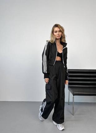 Костюм під adidas / костюм спортивний жіночий в полоску однотон / костюм спортивний тканина: плащівка канада / є обмін / знижки торг /